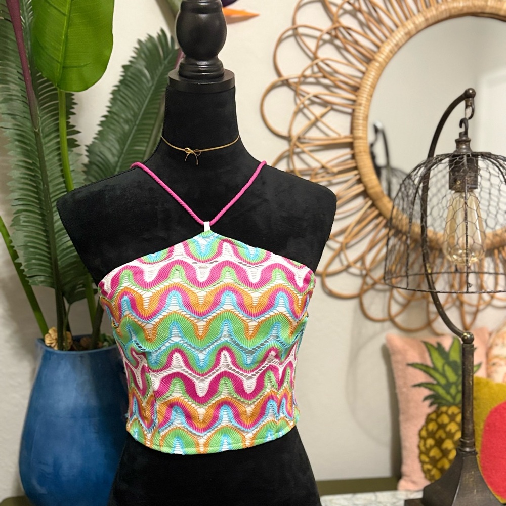 GB Crochet Halter Crop Top